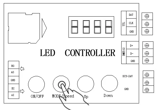 СВЕТОДИОДНЫЙ полноцветный rgb-контроллер, поддержка управления Bluetooth, IC SD карта для светодиодный полосы WS2812B SK6812 WS2801 LPD8806, DC 5 V, 12 V-24 V 3W