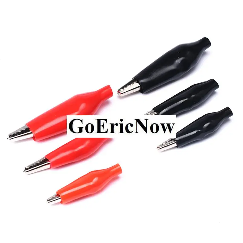 500 pcs 5A Crocodile Battery Test Lead Clips 2.8cm 3.5cm 4.5cm Charging Power Alligator Clamp Red &amp Black | Обустройство дома