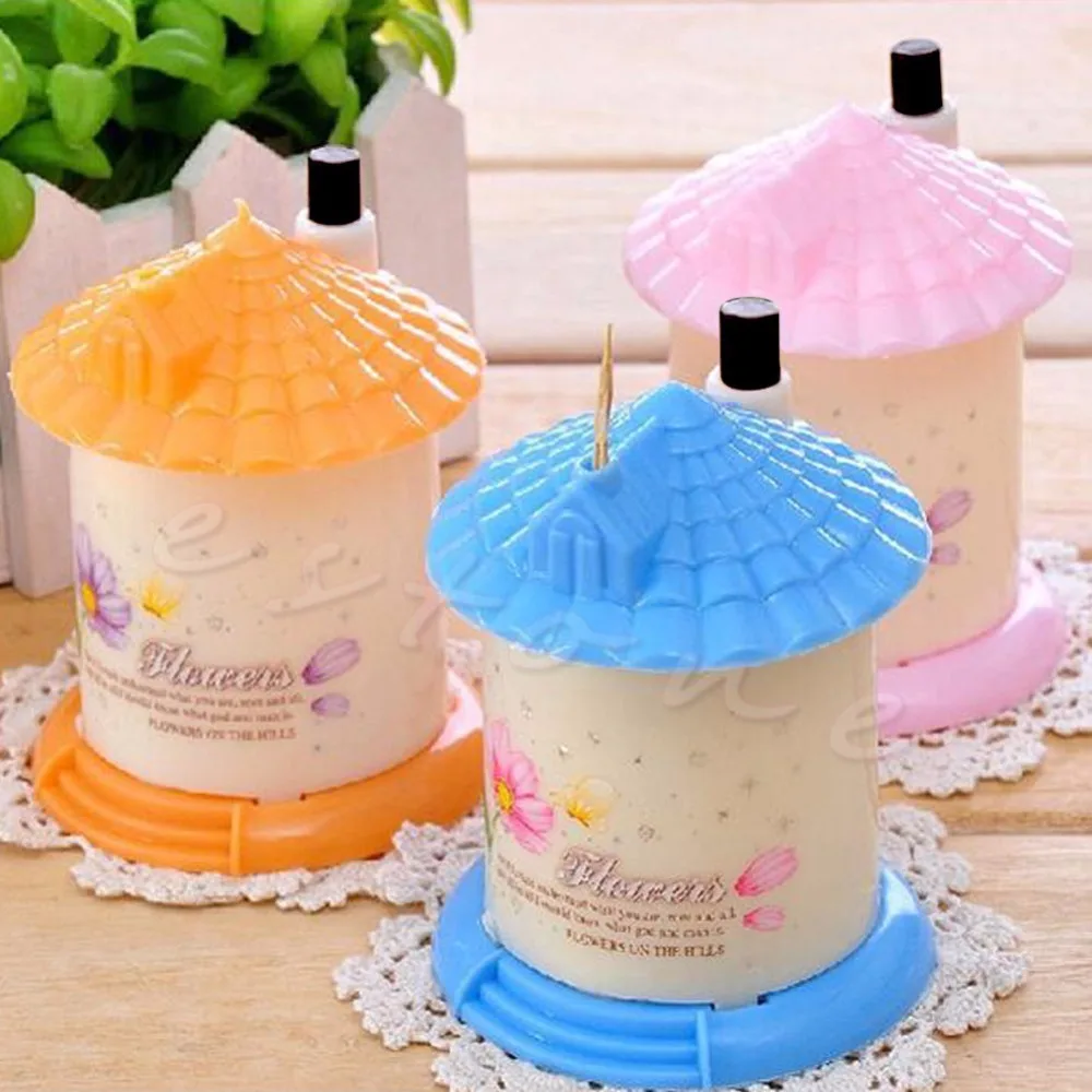Creative Automatic Portable Toothpick Box Holder Small House Mode Dispenser |