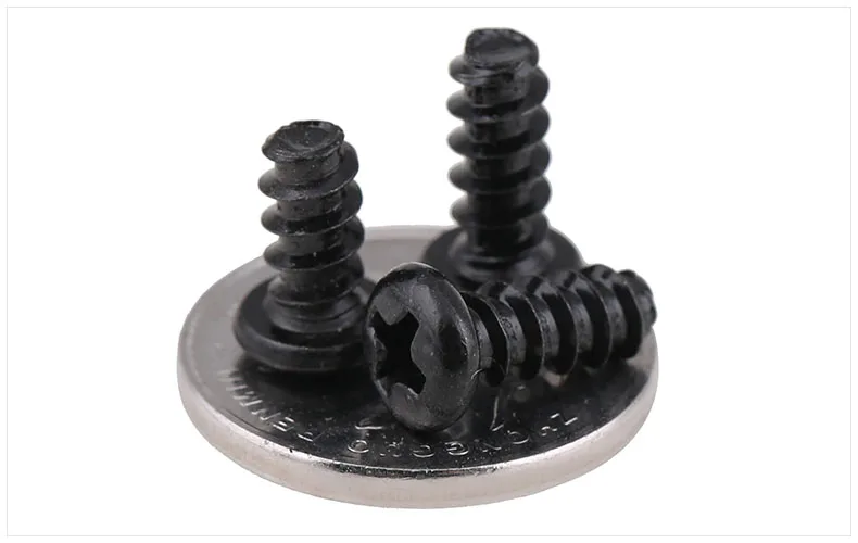 

Tapping Screws Head Hirao Carbon Steel Black Self-tapping Phillips Round Electrical Pack Pb M1.4 M1.7 M2 M2.3 M2.6 M3 M4 Found