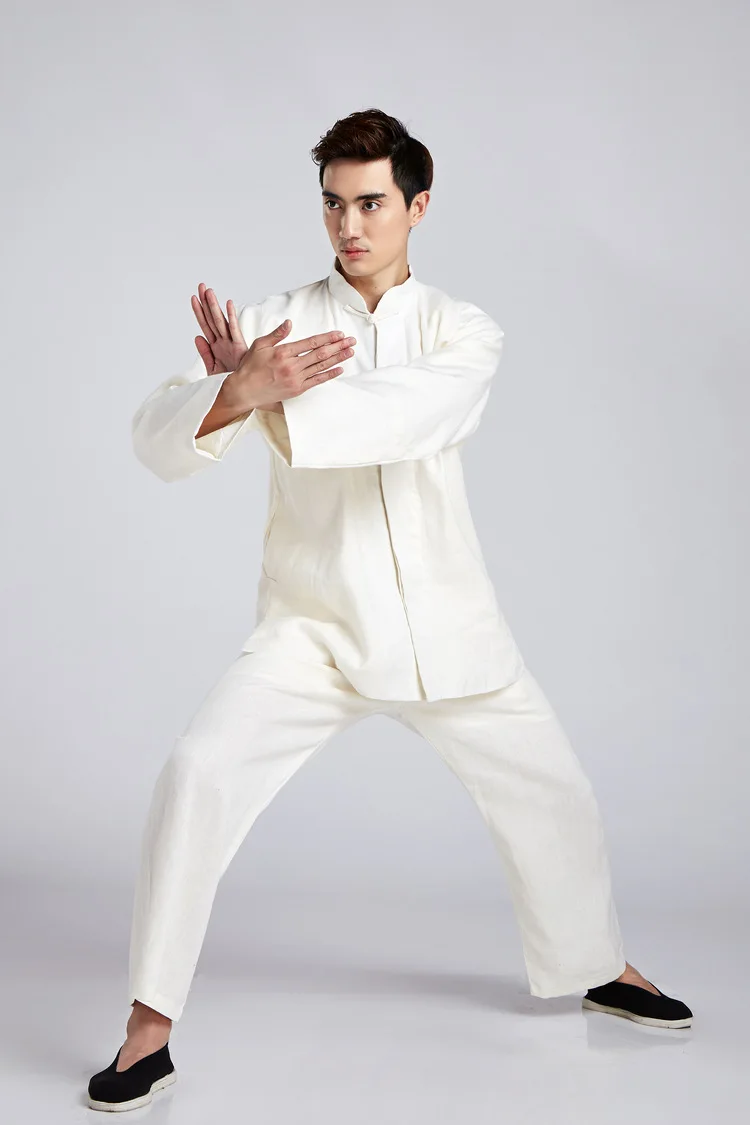 

Shanghai Story chinese kung fu set men chinese Tai chi suit short shirt + pants Linen kungfu uniform 4 color