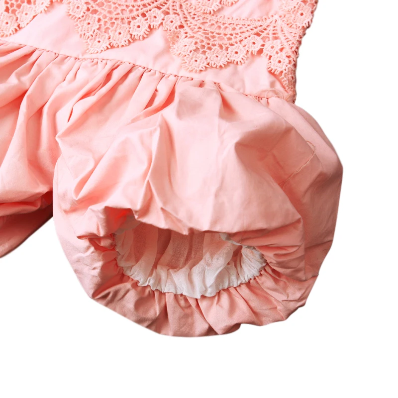 Детский комбинезон из хлопка с кружевом и оборками | Мать ребенок