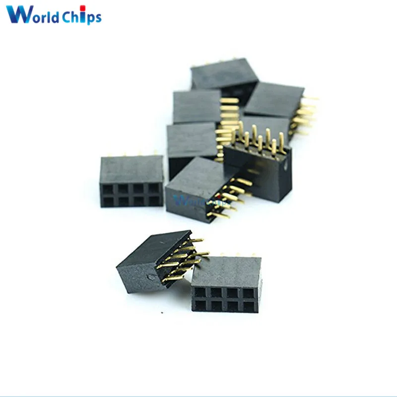 10 шт. 2X4 контактный 8P 2 54 мм двухрядный гнездовой прямой штыревой разъем |