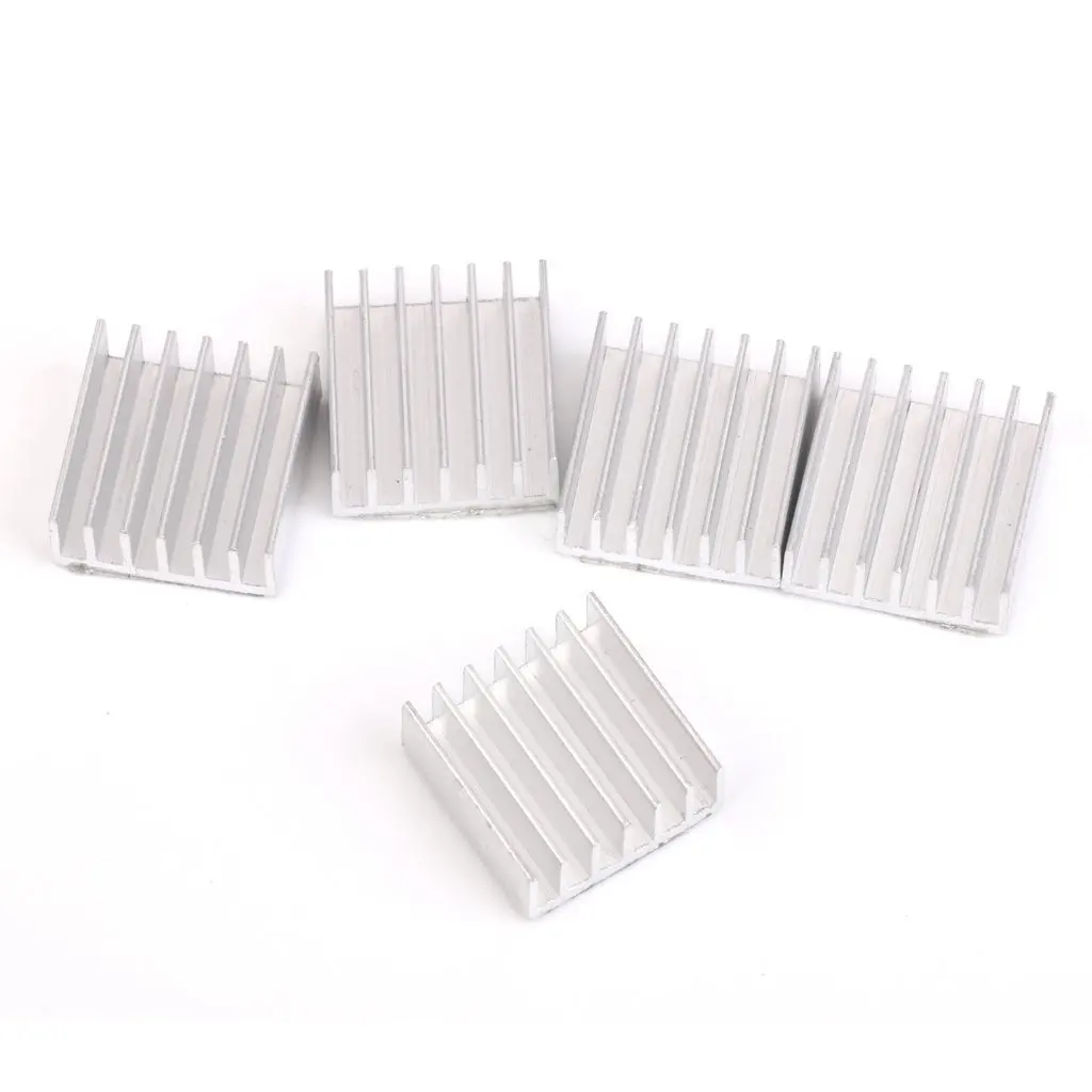 5 x кулер 14x14x5 мм алюминиевый радиатор гриль raspberry pie/Для FPGA/MCU silver|aluminium radiator|aluminium