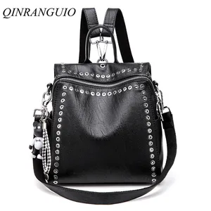 Рюкзак женский из искусственной кожи, школьный, вместительный