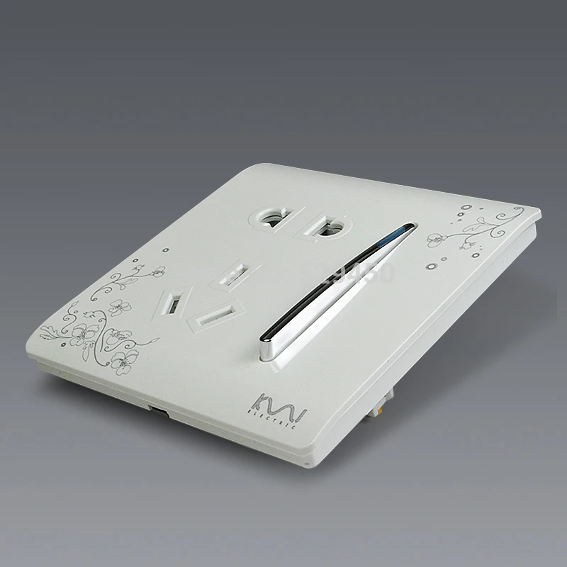 Роскошная настенная электрическая розетка COSWALL с 5 отверстиями 1 комплект 2