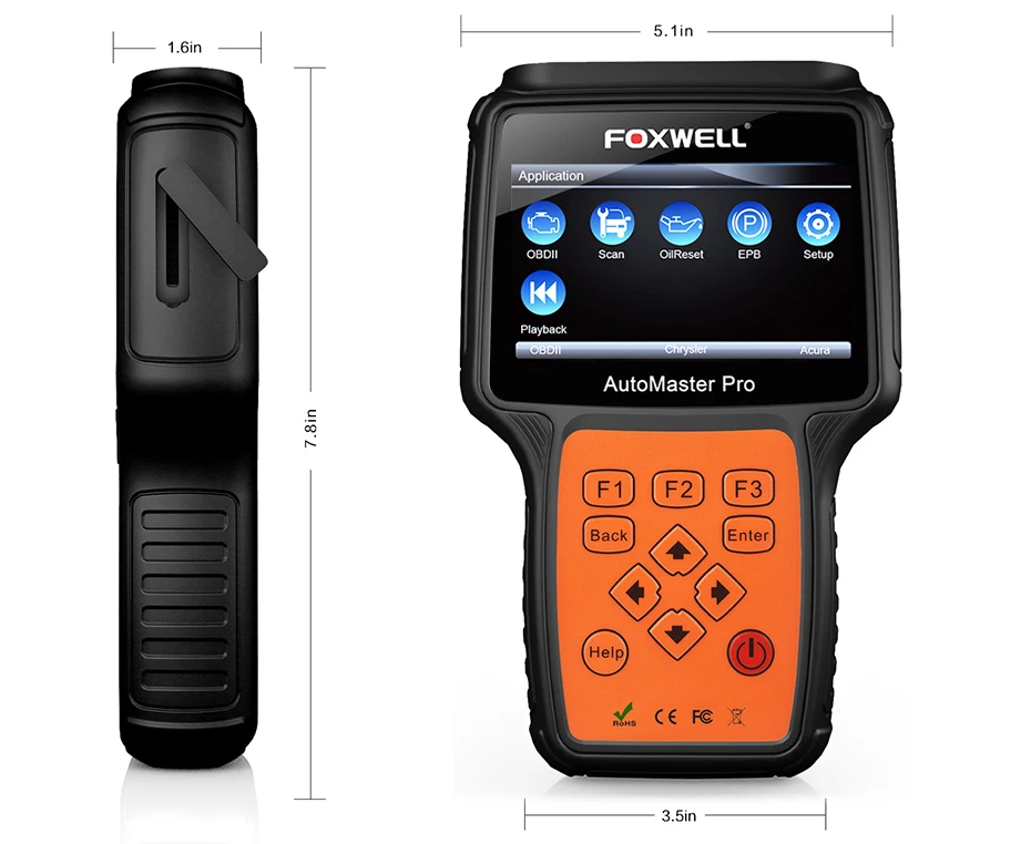 Foxwell NT614 OBD2 автомобильный сканер ABS SRS подушка безопасности OilReset EPB стояночный тормоз двигатель коробка передач автомобиля OBD 2 диагностический инструмент