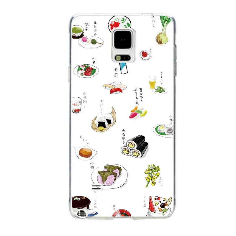 QMSWEI ТПУ мягкий чехол для телефона samsung Note5 S8 s6 s7 edge s4 s5 s3 C5 C9 note3 note4 S9plus суши Флора с