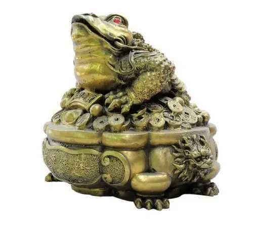 Изысканная китайская Статуэтка фэн-шуй с изображением Золотой жабы, дракона, головы дракона, скульптура, скульптура Изысканная китайская Статуэтка фэн-шуй с изображением Золотой жабы, дракона, головы дракона, скульптура, скульптура
