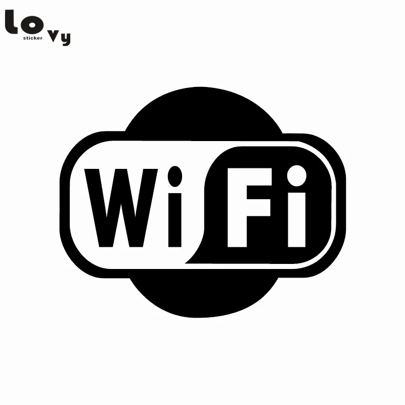 Wifi логотип бизнес украшение настенный стикер для магазина окно интернет WIFI