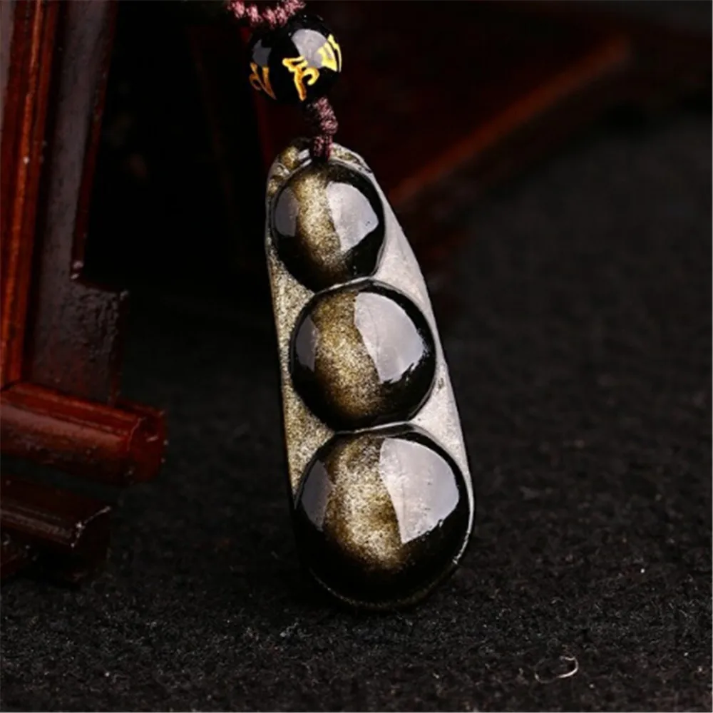 Подлинный благородный натуральный мексиканский обсидиан подвеска в виде