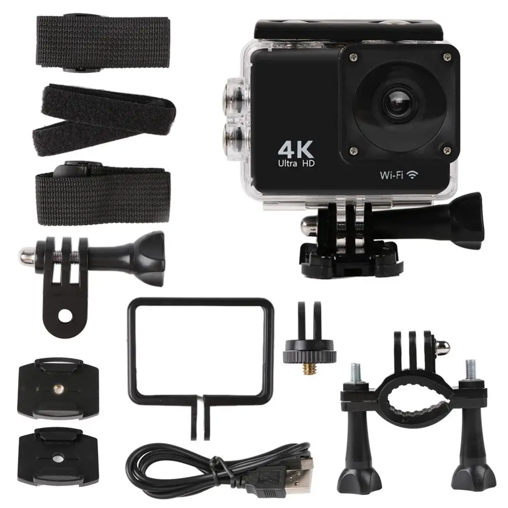 Спортивная экшн камера Ultra HD 4K/25fps Wi Fi 2 0 ° 170 °|Экшн-камеры| |
