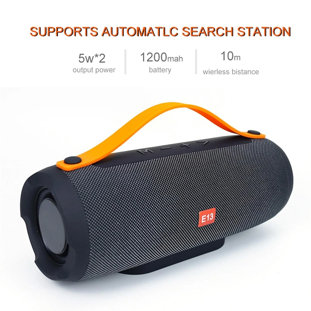 Портативный беспроводной Bluetooth динамик стерео мощность 10 Вт система TF FM радио