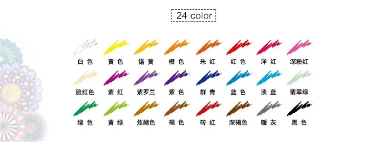 24 цветных карандашей Marco на масляной основе карандаш товары для рукоделия тонкие