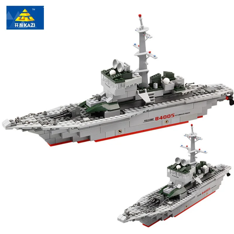 84005 No Box KAZI блоки военный корабль модель строительные блоки 84005 детские игрушки имитационный пистолет оружие оборудование техника конструктор развивающие - Цвет: 84005 No Box