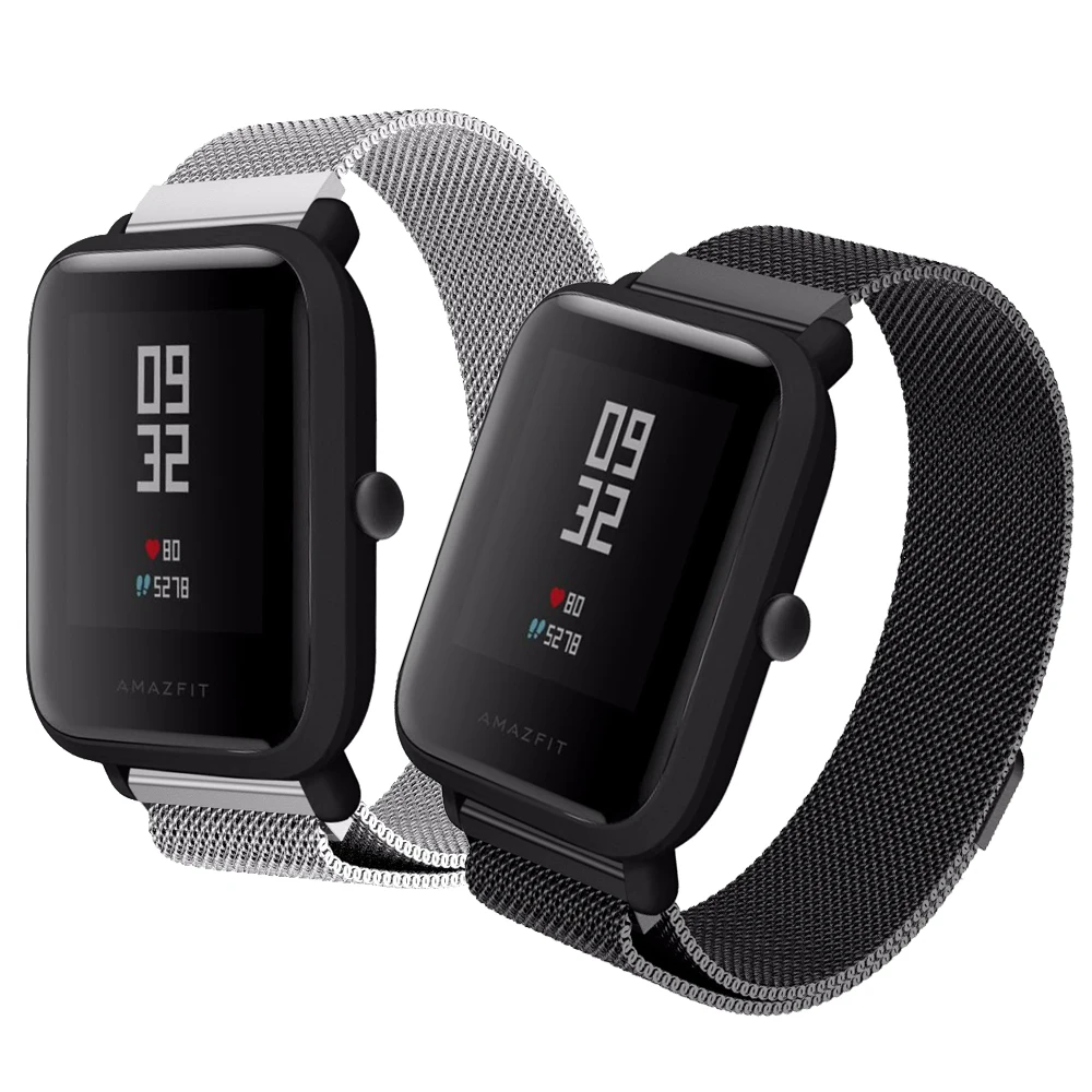 Металлический ремешок петля для Xiaomi Huami Amazfit Bip BIT Lite 20 мм Молодежный браслет смарт