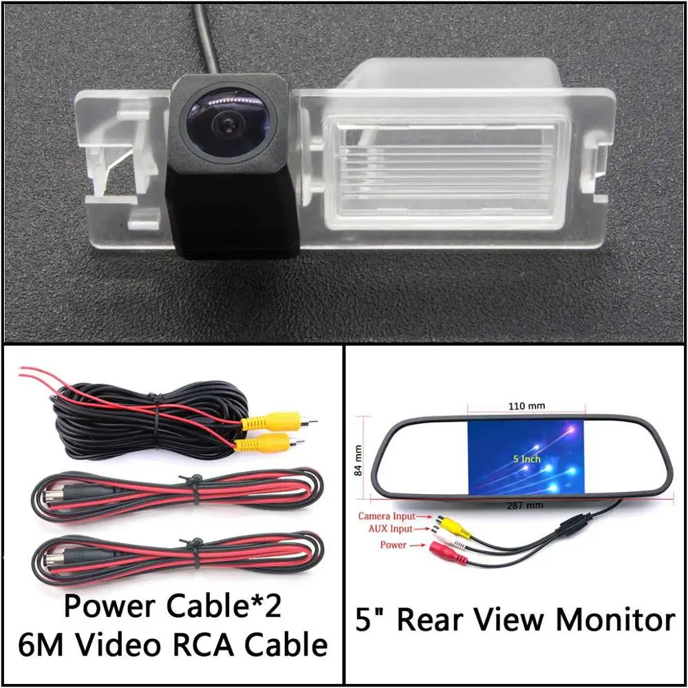 Cam N 5 inch Mirror Full HD резервная камера заднего вида для FIAT Bravo Brava Croma Grande Punto/Punto EVO 500L Siena Автостоянка ЖК-зеркало монитор - Название цвета: Cam N 5 inch Mirror