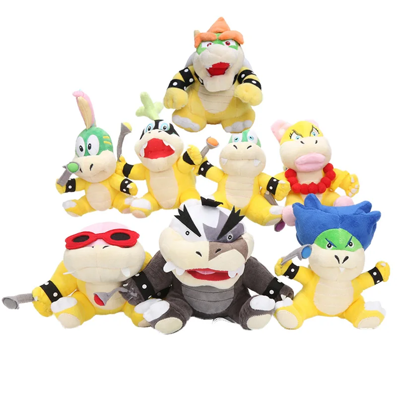 8 шт./компл. Супер Марио купалинги плюшевые игрушки Венди Ларри IGGY Ludwig Roy Morton Lemmy bowser O. плюшевый Купа игрушки