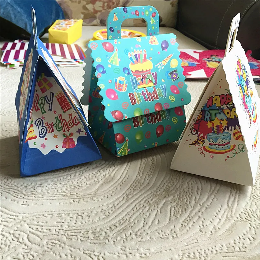 12 шт./лот сумки для конфет на день рождения|party decoration kids|box birthdaykids favors |