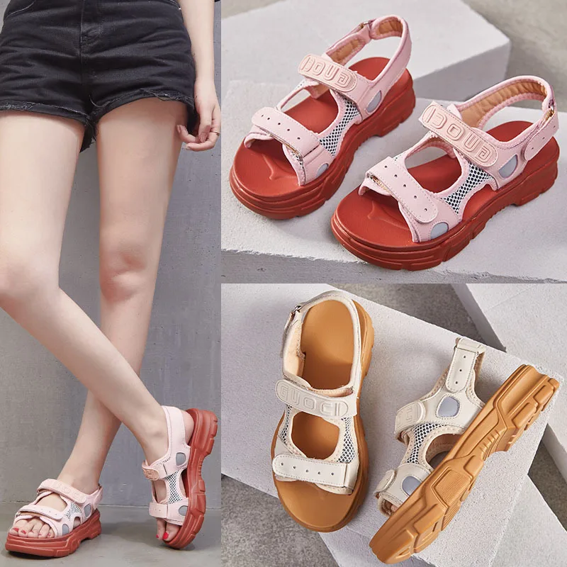Женская обувь Женские сандалии на массивном каблуке zapatos de mujer Летние пляжные