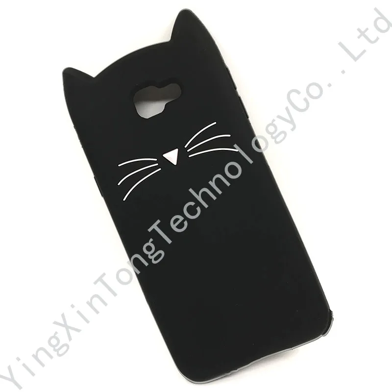 Милый мягкий силиконовый 3D чехол с мультяшным рисунком бороды кота для Samsung Galaxy S6