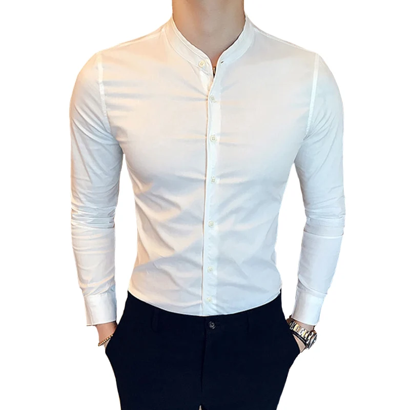 ISurvivor мужские весенние хлопковые рубашки с длинным рукавом Camisa Masculina, мужские повседневные Модные приталенные деловые рубашки, рубашки, верхняя одежда