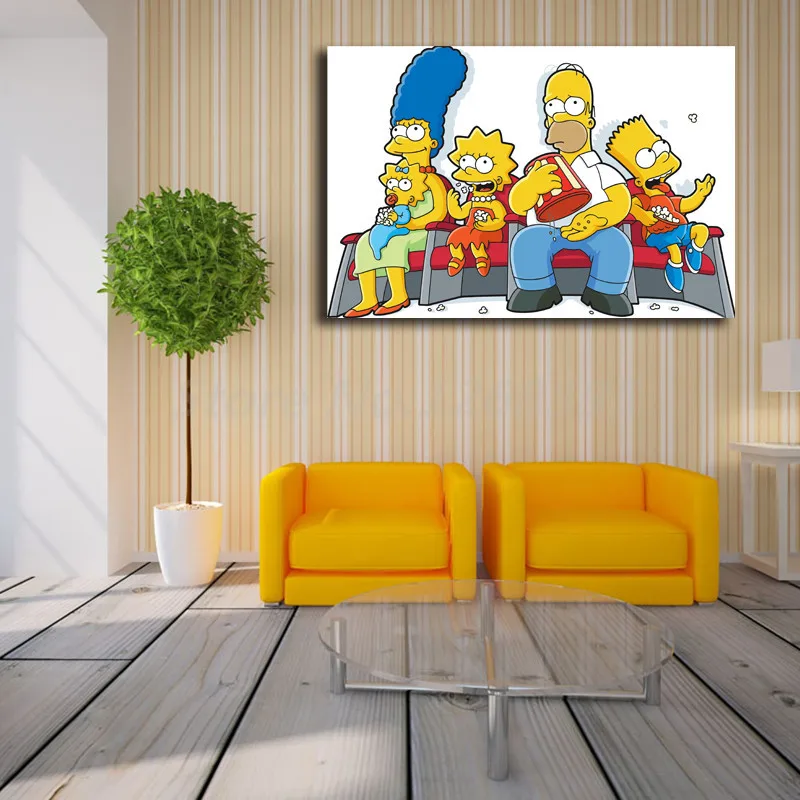 Simpsoning просмотр фильма HD настенные художественные плакаты на холсте принты картины настенные картины Современные для офиса гостиной домашний декор