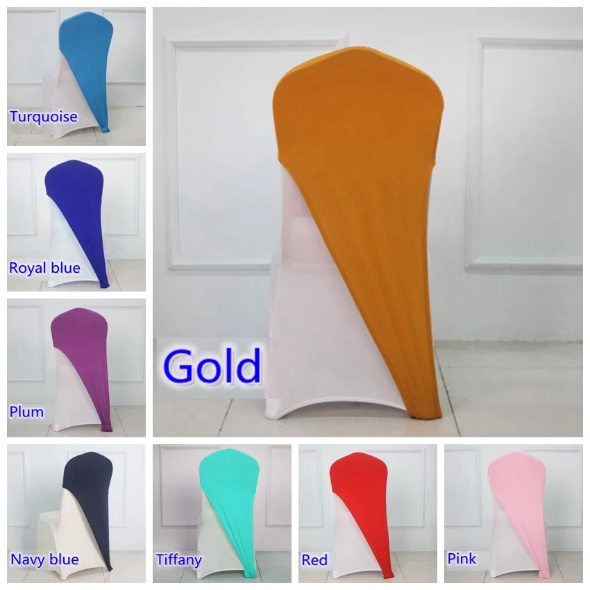 Colourful Spandex Chair Cover Lycra Cap Half Cover Wedding Party Hotel Banquet Decoration Stretch Elastic Chair Cover