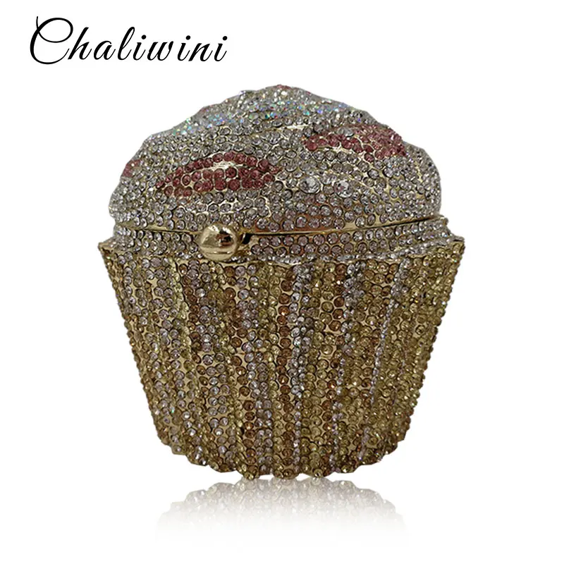 Женские сумки через плечо в форме капкейка мороженого мультяшная модная цепочка