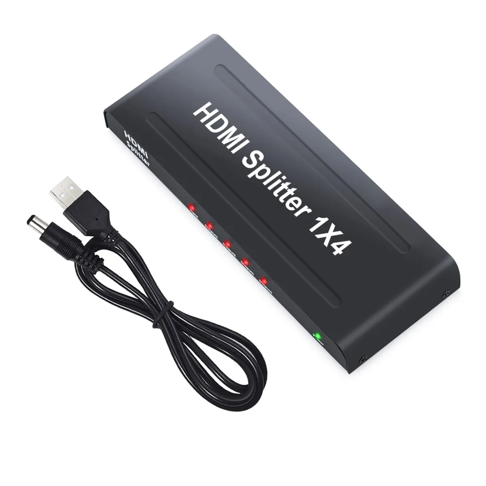 (Отправка от нас) Proster 1X4 HDMI сплиттер Поддержка 3D 1 вход 4 Выход 1080p 1x4 дистрибьюторы