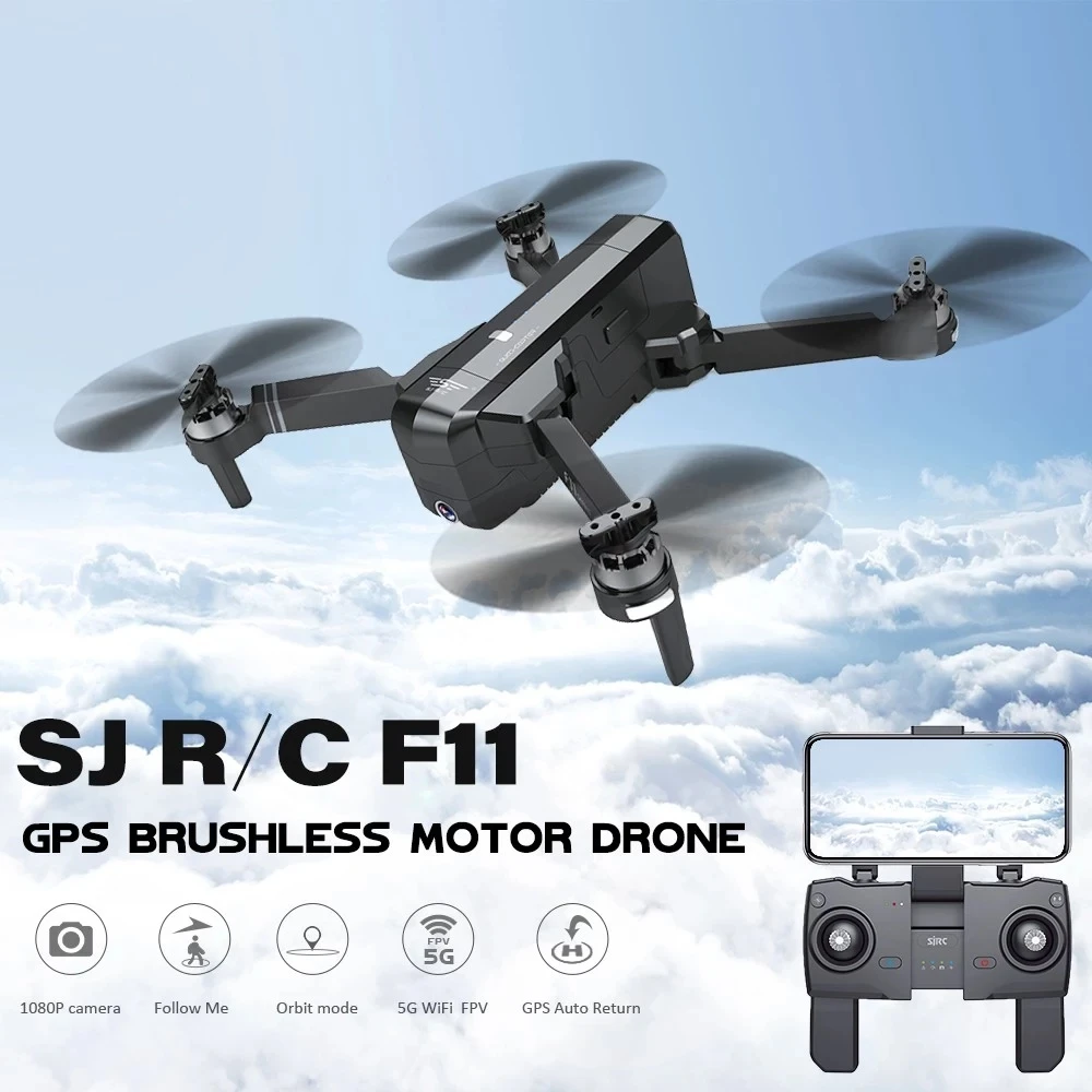 SJRC F11 Дрон с GPS 5G Wifi FPV 1080 P камера бесщеточный Квадрокоптер 25 минут время полета