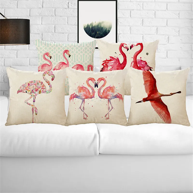 wholesale wedding gift cushion cover Spanish passion creative flamingo couple party pillow car home decorative case | Дом и сад