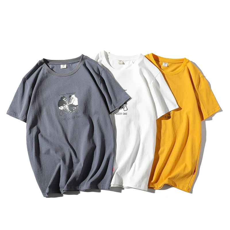 Короткий рукав хлопок мультфильм Аниме футболки для мужчин oversize 5xl уличная Лето