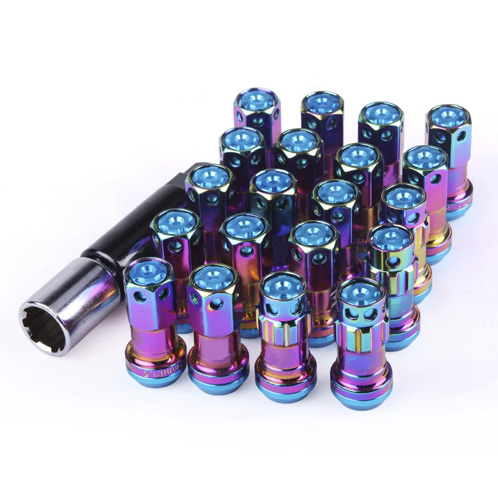 RASTP-20pcs/набор M12x1.5/1,25 R40 стиль 44 мм Колесные гайки гоночные композитные стопорные гайки с ключом безопасности RS-LN046