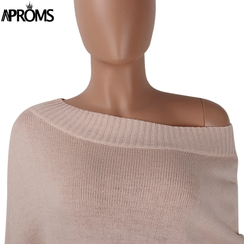 Aproms, новинка, Осень-зима, вязаный крючком свитер, платье, женское, повседневное, рукав летучая мышь, вязанное, высокая талия, свободное, короткое платье, Vestidos
