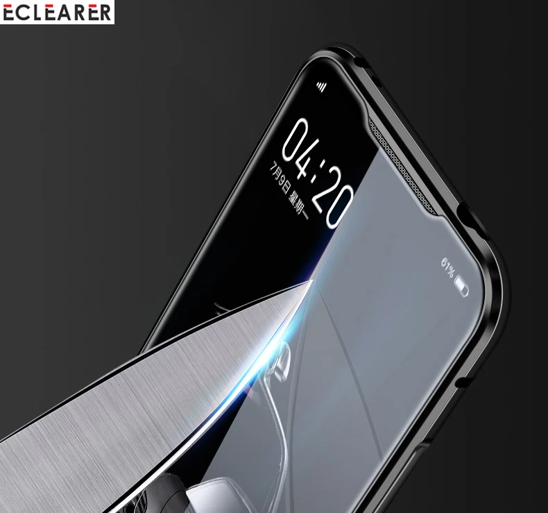 360 полная защита двухсторонний чехол из закаленного стекла для VIVO NEX двойной дисплей Роскошный Алюминиевый металлический магнитный чехол-бампер