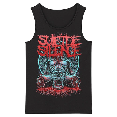 Bloodhoof SUICIDE SILENCE Rap Металл альтернатива тяжелый металл Deathcore мужской топ топы на бретелях Азиатский размер - Цвет: 2