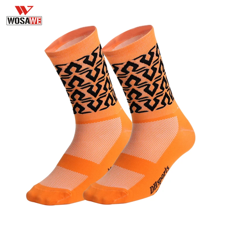 WOSAWE носки для велоспорта хлопковые ультратонкие спортивные с цветочным принтом