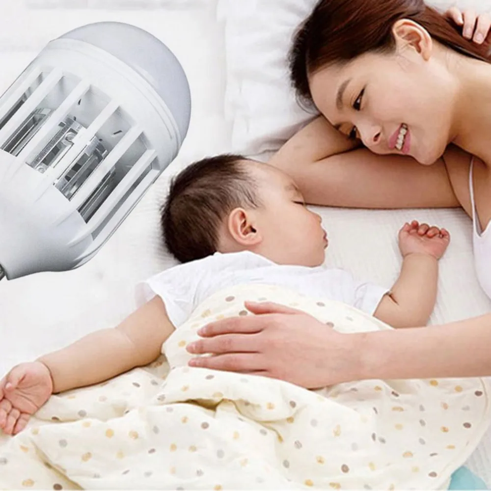 E27 светодиодный лампы комаров Электронный убийца ночной Светильник насекомые