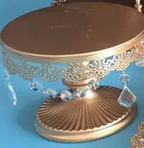 20cm Золотые свадебные десерт лоток торт стенд кекс Пан вечерние ли вы поставить колесные цилиндры 1 шт./компл. 2 штуки в партии, стола для торта - Цвет: 20cm