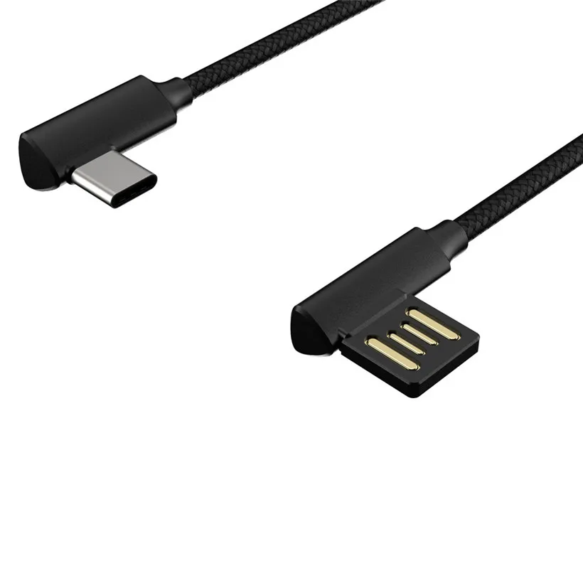 Омешин Плетеный 90 градусов правый угол тип C/ Micro USB быстрая Синхронизация данных