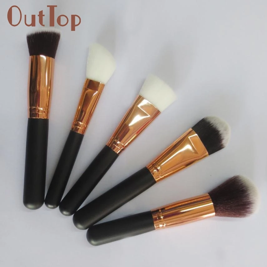 18 pcs Top Quality Full set Rose Gold Makeup Brush Complete Eye Set Tools Powder Blending with free cosmetic bag U0307 | Красота и