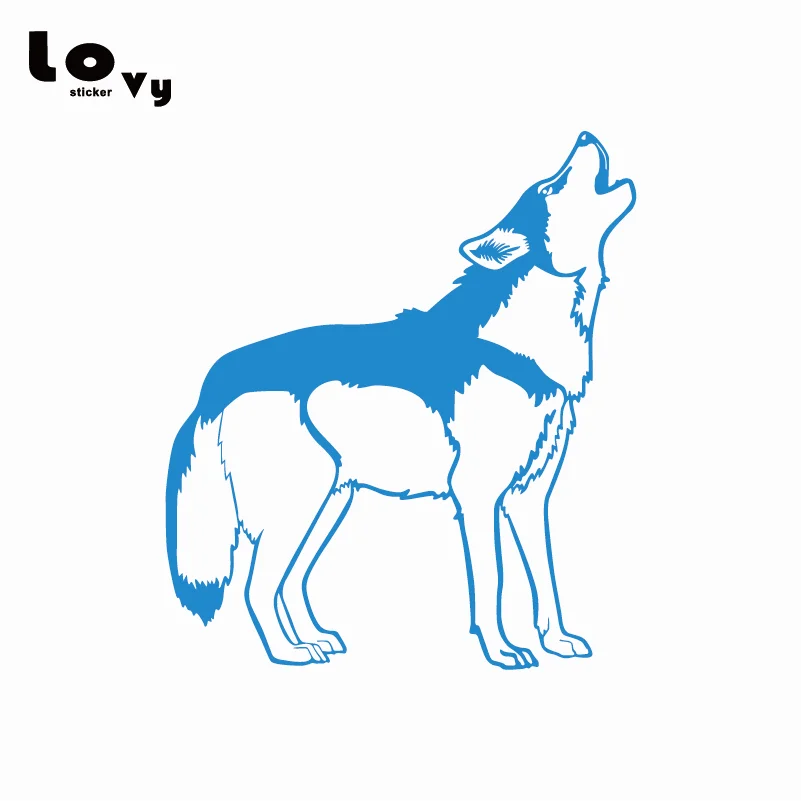 Howling Husky виниловая забавная наклейка для автомобилей мультяшная на автомобиль с