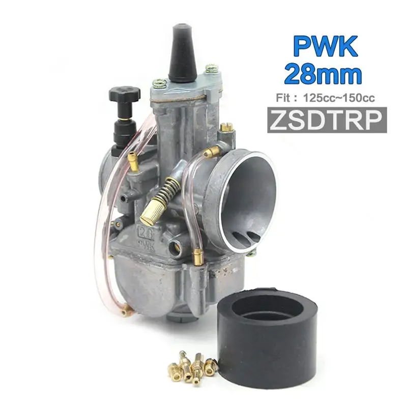 B-28mm Alconstar-21 24 26 28 30 32 34 мм серый серебристый мотоцикл PWK Карбюратор с power Jet Carb для 2 T/4 T двигатель для Kawasaki KTM EXC - Цвет: B-28mm