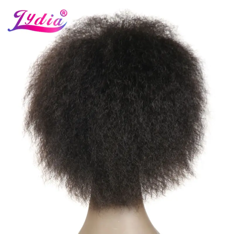 Лидия кудрявые прямые короткие синтетические парики нет кружева передний парик