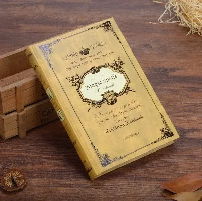 Yellow 320 pages Ретро-блокнот для путешествий, креативный планировщик формата А5, 21x14,5 см, 160 листов/320 страниц, винтажный магический узор - Цвет: Yellow 320 pages