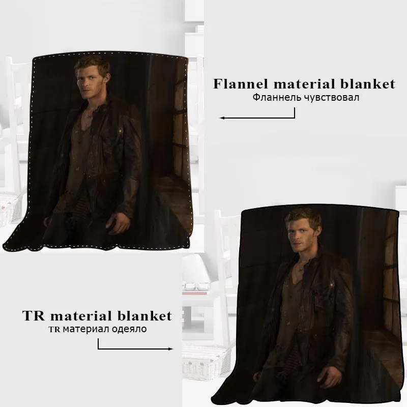 Custom Joseph Morgan Blanket TR/ Flannel Fleece Fabric New Year Decoration Comfortable Warm Super Soft Bedroom | Дом и сад