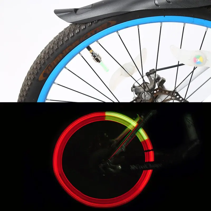3 цвета велосипед автомобиль колесо шина колпачок спицы неоновая Вспышка