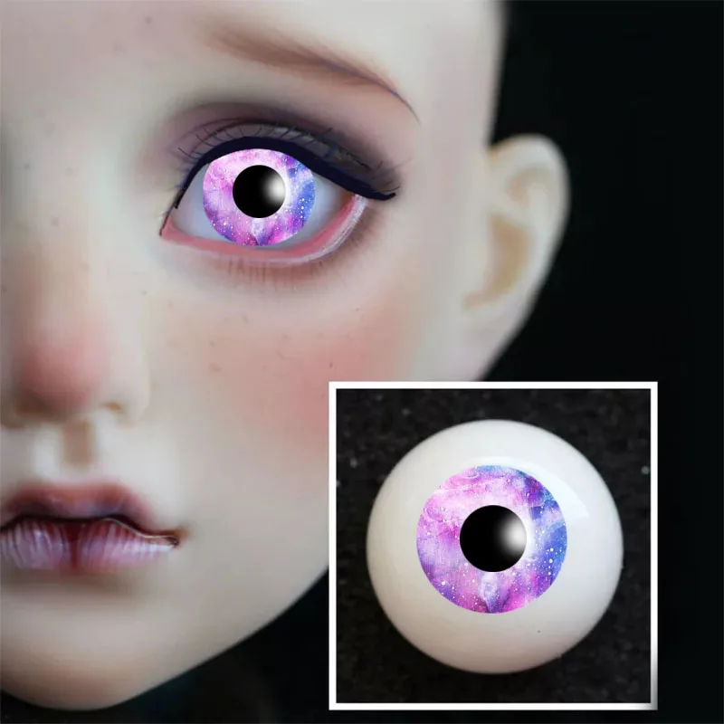Новинка 1 пара DIY акриловые глаза BJD 8 мм 10 12 14 16 18 20 цвета розового и фиолетового