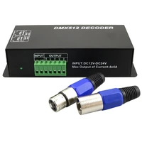 4channel dmx 512 decoder controller with digital display dc12 24v 4ach rgb led controller tape strip light decoder dimmer